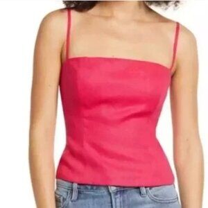 REFORMATION “Overland” Pink Tank Top Linen